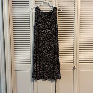 Women's Black Leopard Print Dress